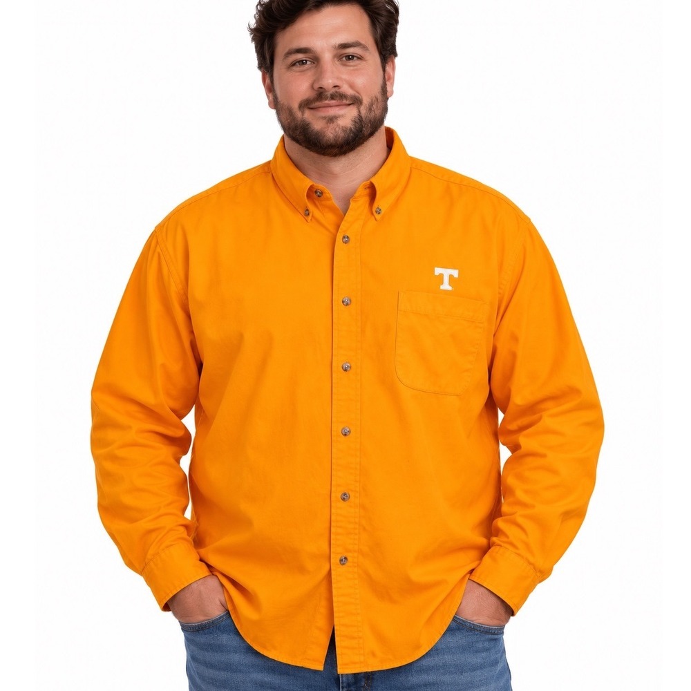 Tennessee Vols Orange Button Down Men's XL | Southern Preppy Collegecore